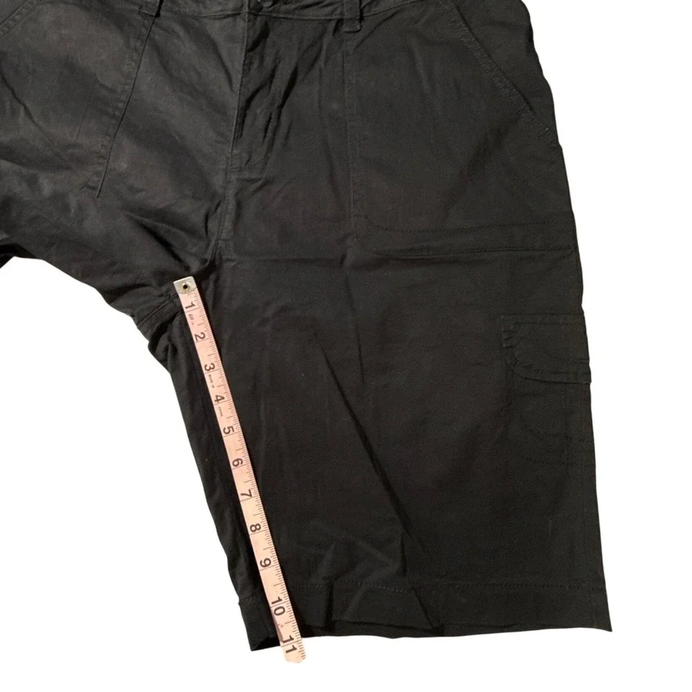 Lee Cargo Shorts Womens 16‎ Black  Relaxed Fit Mid Rise Utility Pocket